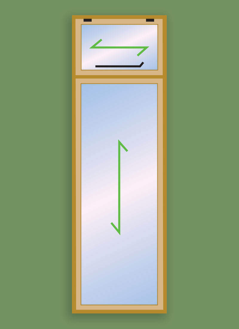 2 Pane Classic Top Lite Window