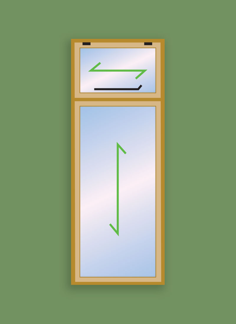 2 Pane Classic Top Lite Window