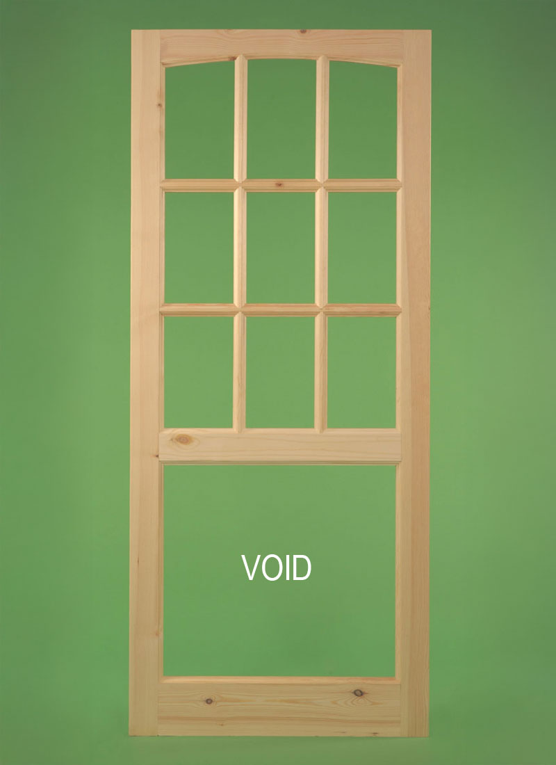 Georgian Door 9 Pane Studio - Arch Top