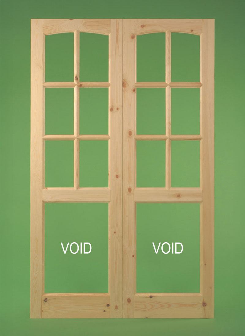 Georgian Door 6 Pane - Arch Top (Pair)