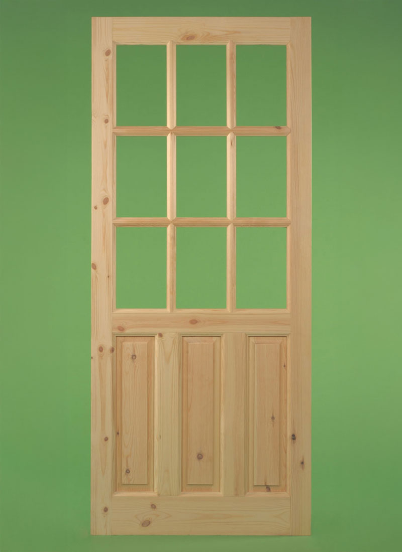 Georgian Door 9 Pane Studio Panelled Infill TEMPORARY OUT OF STOCK