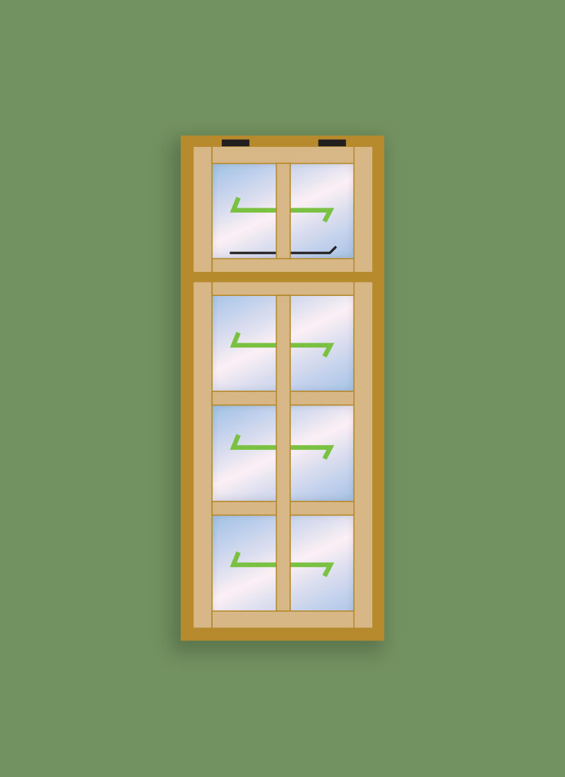 Georgian Toppers 8 Pane