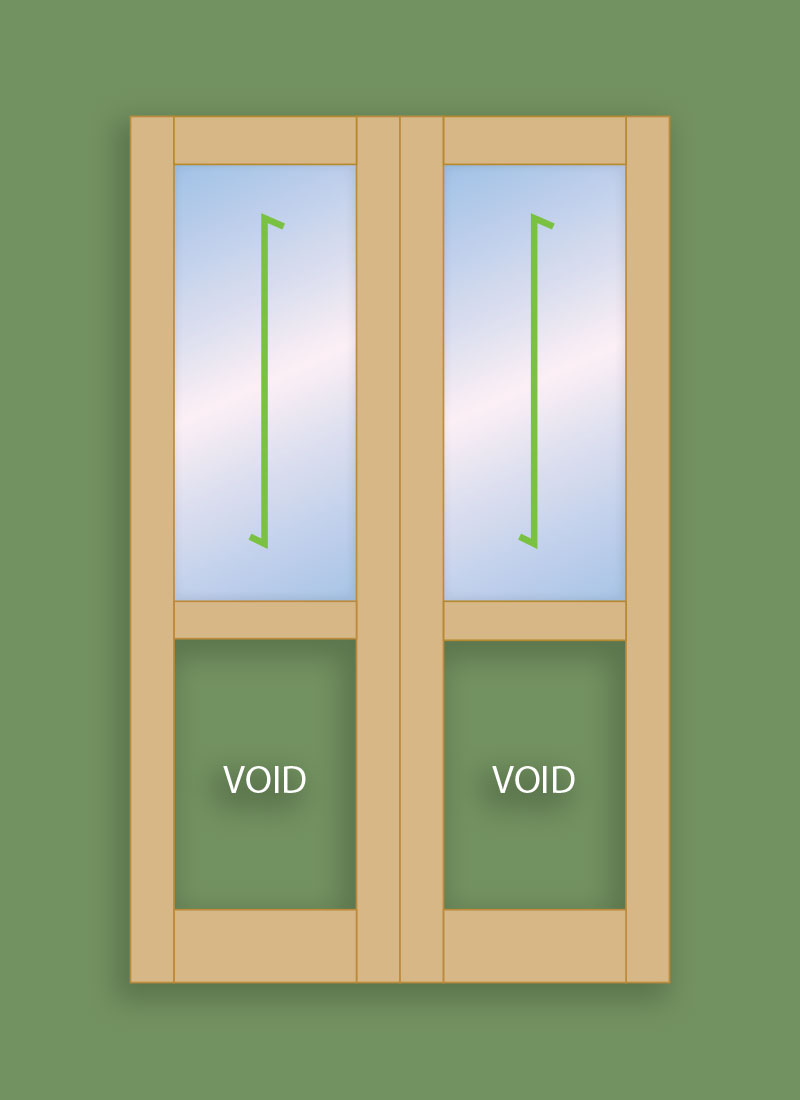 1 Pane Classic Door (Pair)