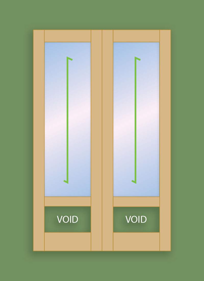 1 Pane Classic Door (Pair)