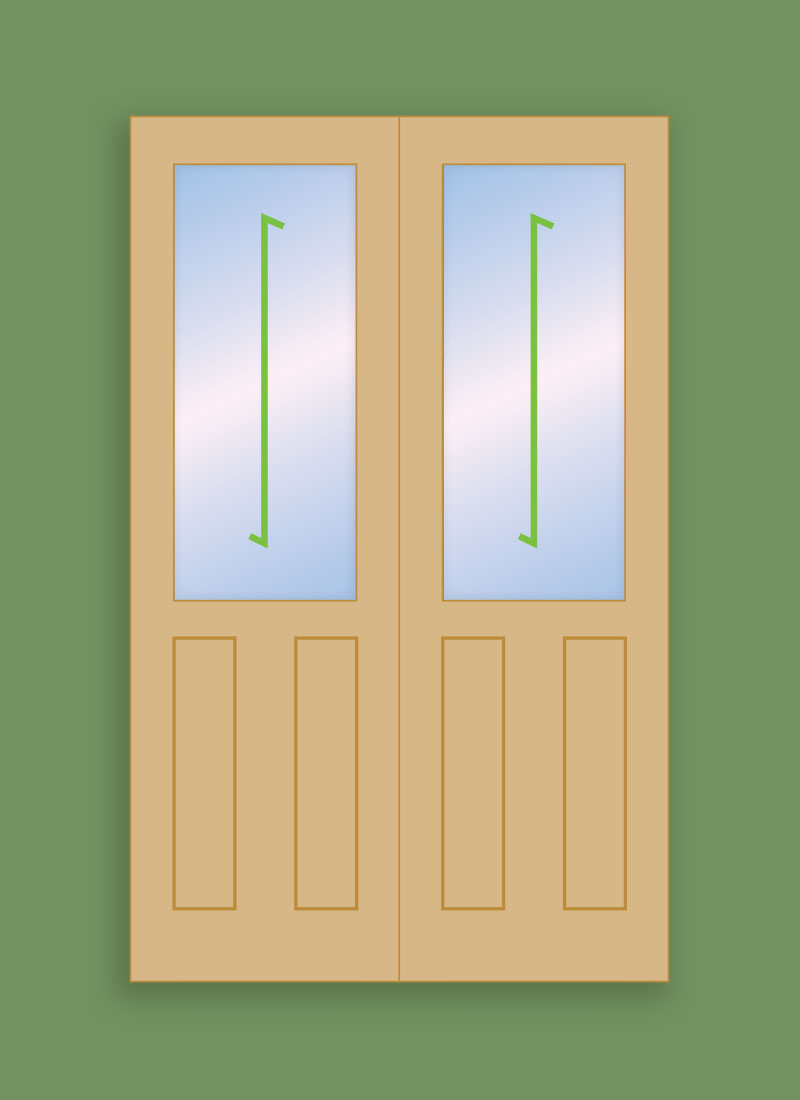 1 Pane Classic Panel Door (Pair) TEMPORARY OUT OF STOCK