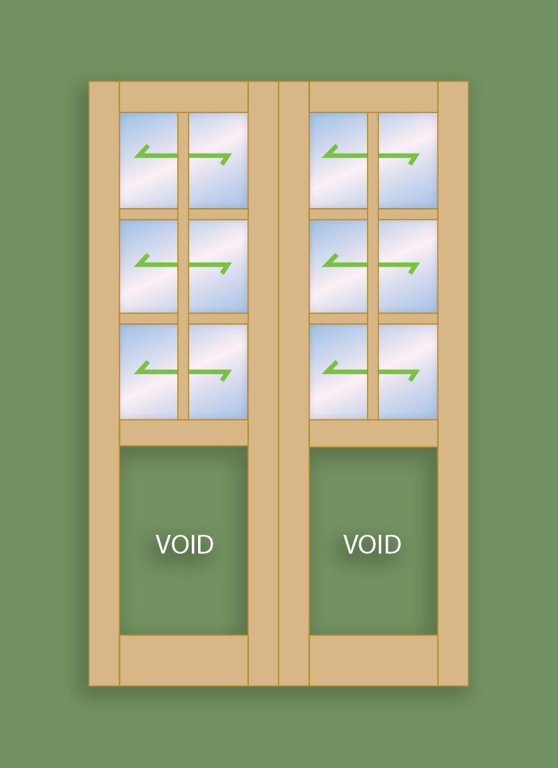 Georgian Door 6 Pane (Pair)