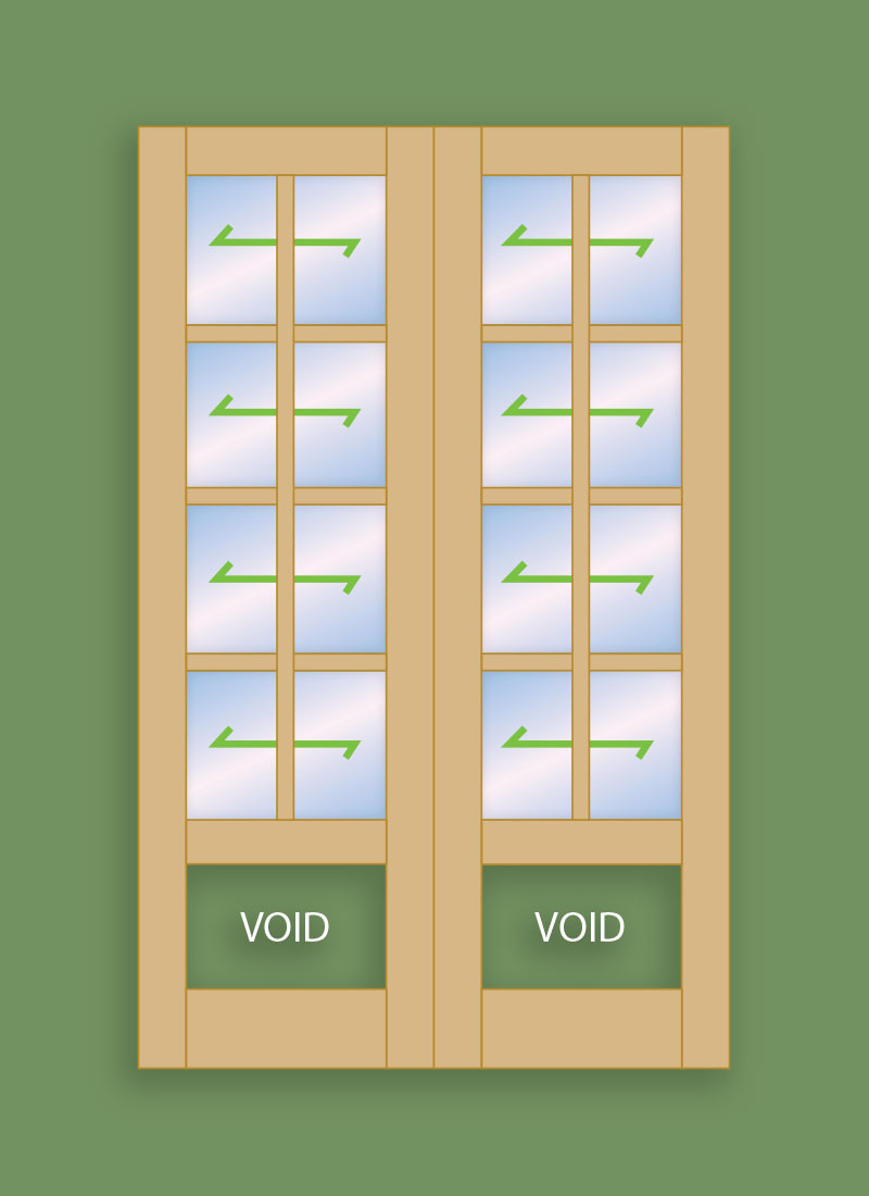 Georgian Door 8 Pane (Pair)