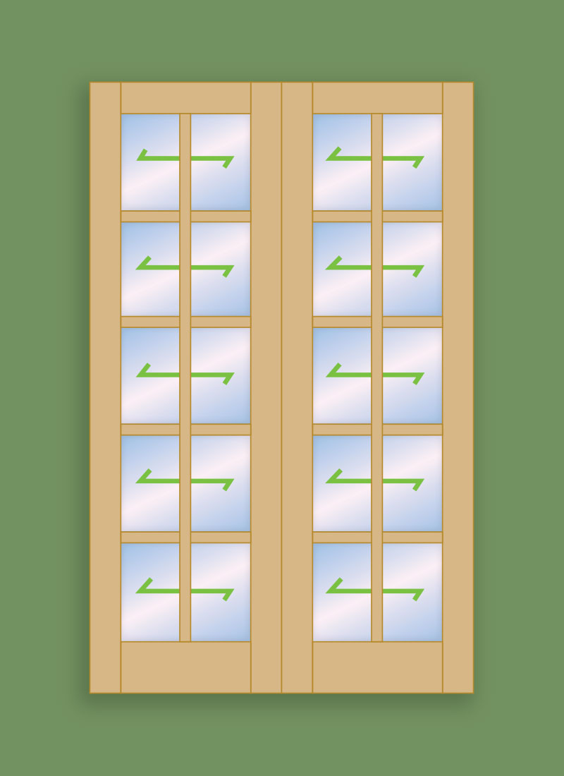 Georgian Door 10 Pane (Pair)