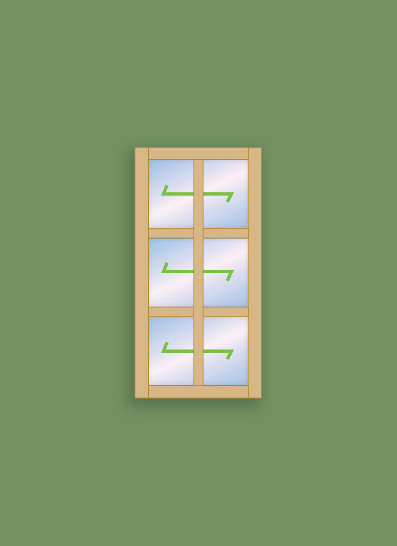Georgian Window 6 Pane - Fixed