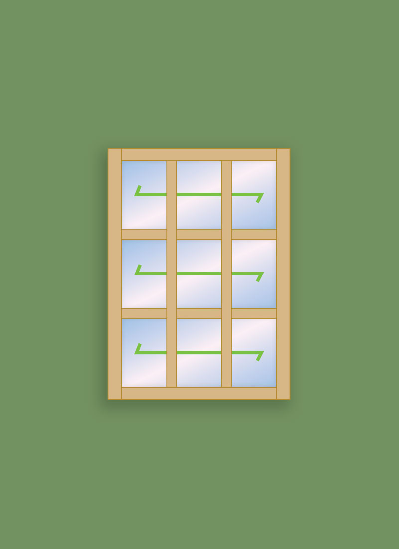 Georgian Window 9 Pane - Fixed