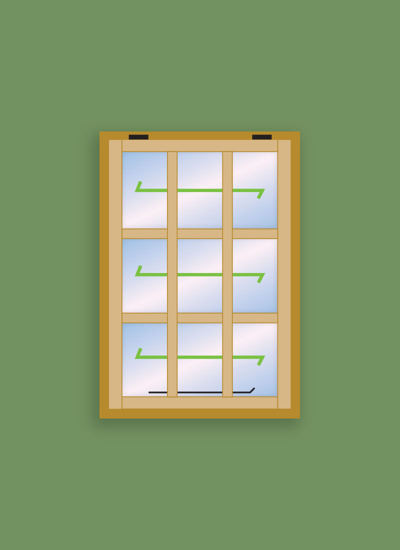 Georgian Window 9 Pane - Sash