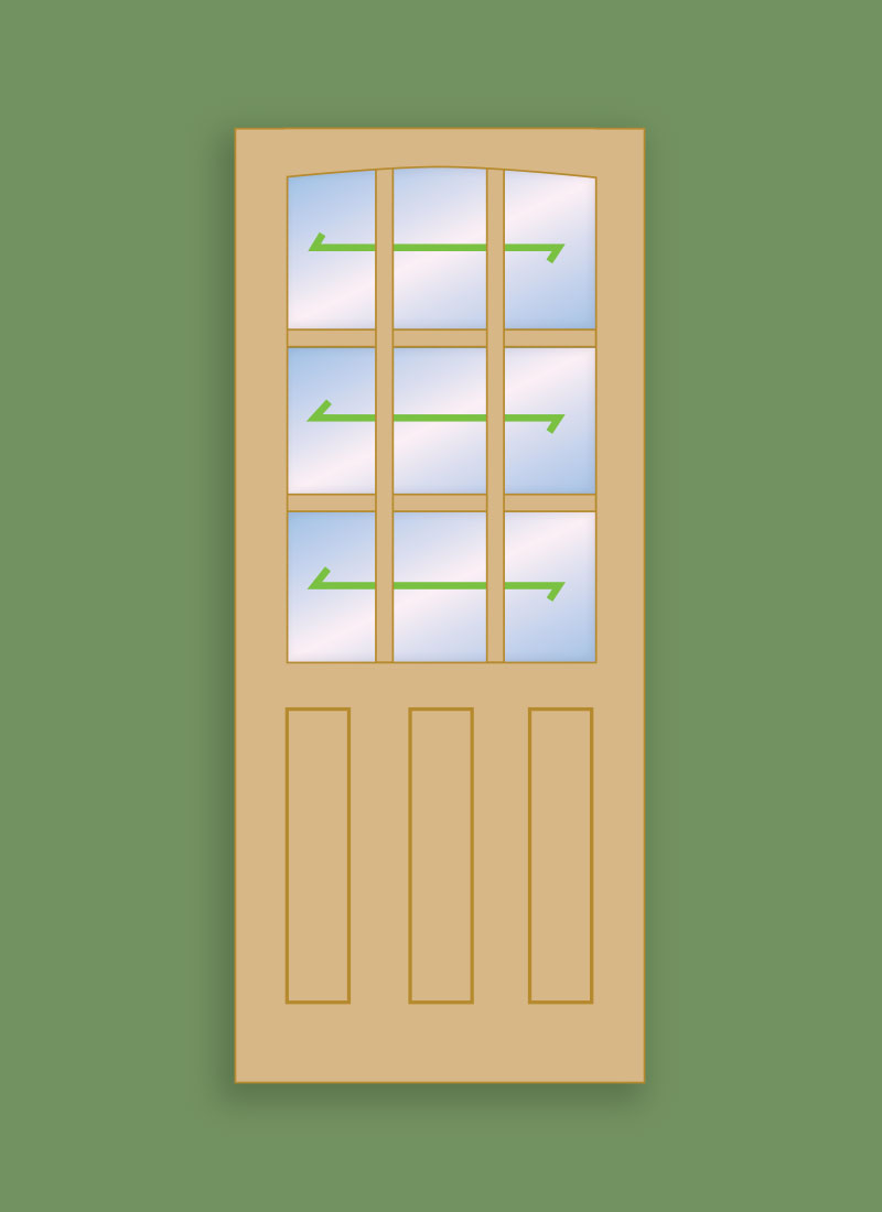 Georgian Door 9 Pane Studio Panelled Infill TEMPORARY OUT OF STOCK