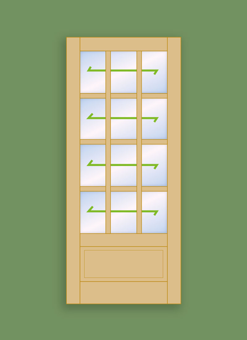 Georgian Door - 12 Pane Studio Panelled