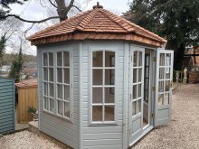 Corner House with 8 Pane Georgian Double Glazed Doors (DG/WG8) & 8 Pane Fixed Window (WGF8) - also shown, Brecklands Side Opening Double Glazed Windows