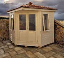 1 Pane Classic Door (Pair) SQ2P (Panelled infill not supplied) & Classic Window 6 Pane (Sash) WCS6 in Octagonal Shed