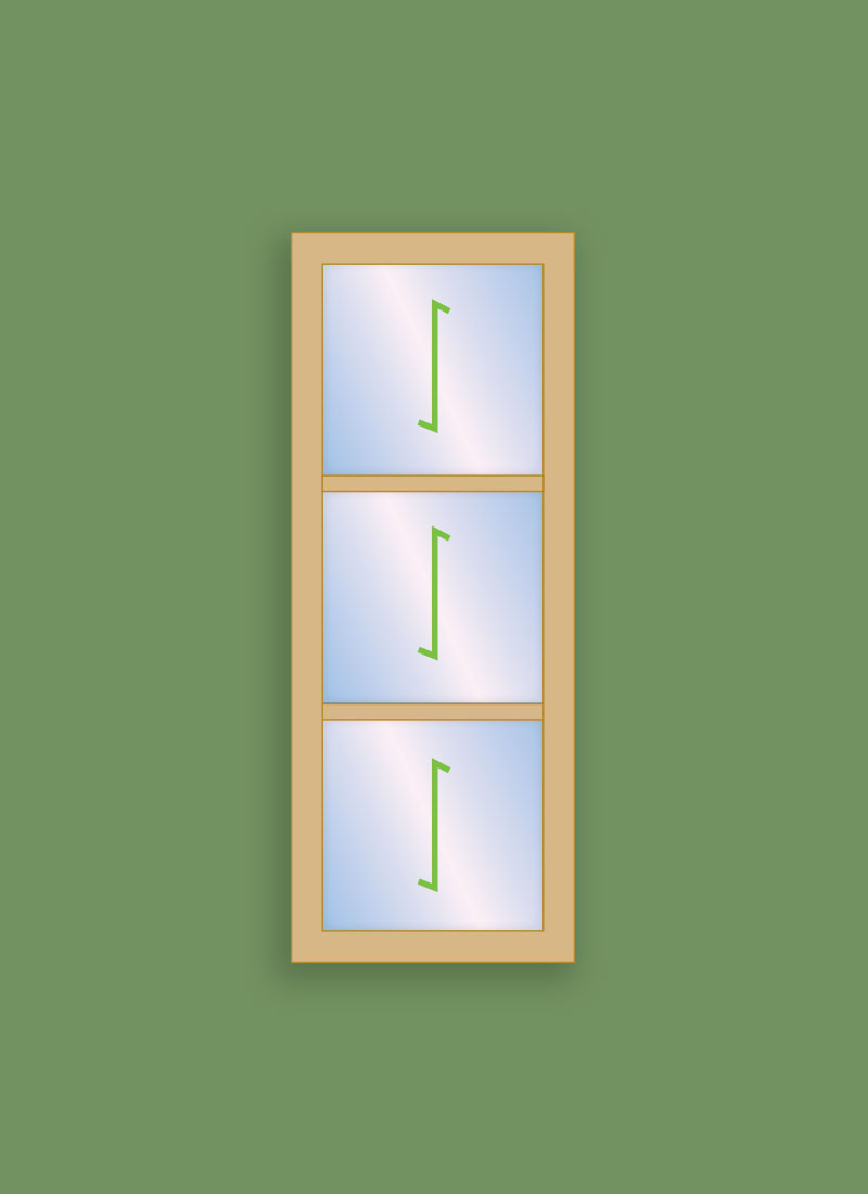 3 Pane - Daylight Fixed Window