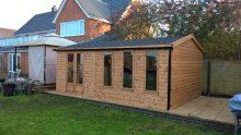 1 Pane Classic Classic Door - Panel (Pair) SQ3P & 1 Pane Classic Windows (Sash) WCS8 - Photo courtesy of Jades Sheds Birmingham
