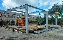 First steelwork erected