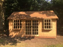 Lovely build using 15 Pane Studio Georgian Doors (WG15) & 45° Bay Windows (WGB45), photo courtesy of A. Beresford