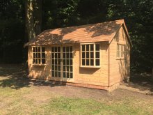Lovely build using 15 Pane Studio Georgian Doors (WG15) & 45° Bay Windows (WGB45), photo courtesy of A. Beresford