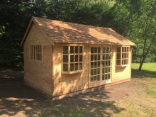 Lovely build using 15 Pane Studio Georgian Doors (WG15) & 45° Bay Windows (WGB45), photo courtesy of A. Beresford