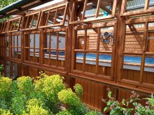 Built using our 9 Pane Georgian Top Lite Windows (WGT9) & 6 Pane (Pair) Doors (WG6)